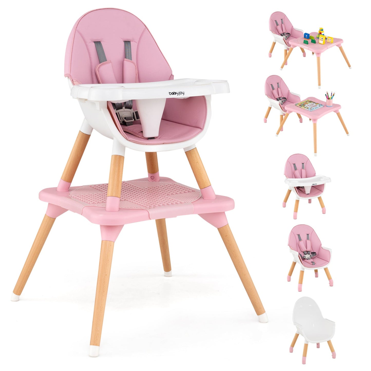 6-in-1 Convertible High Chair for Babies 6-36 Months