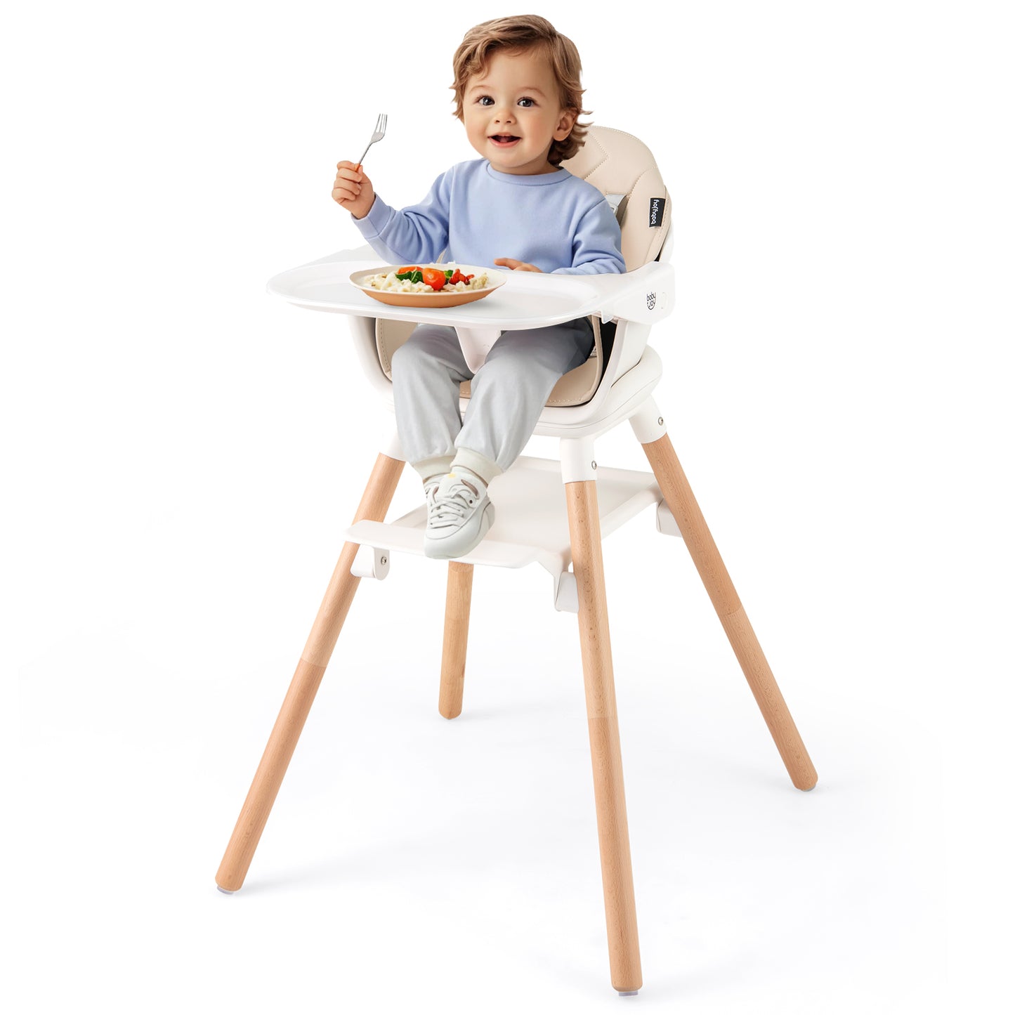 6-in-1 Convertible Baby High Chair with Removable Tray