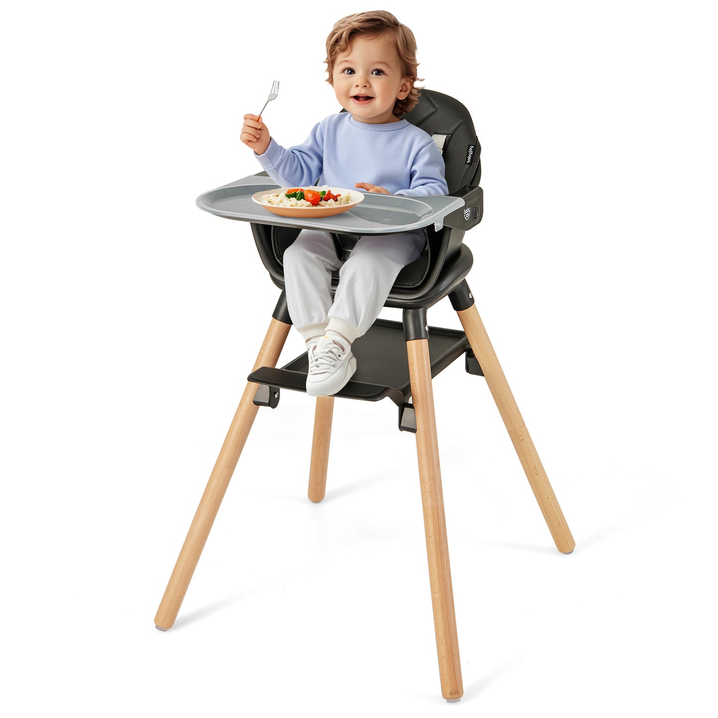 6-in-1 Convertible Baby High Chair with Removable Tray