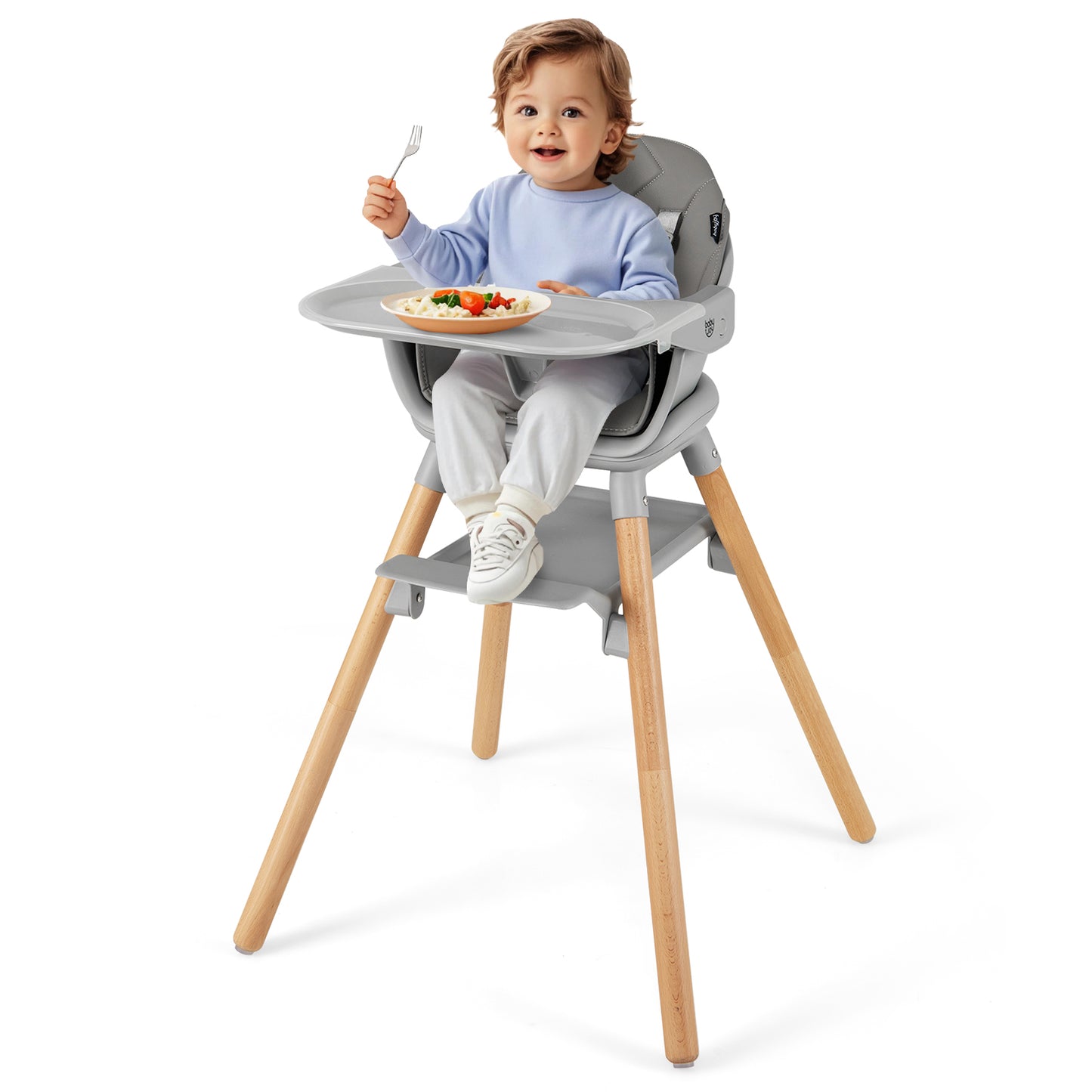 6-in-1 Convertible Baby High Chair with Removable Tray