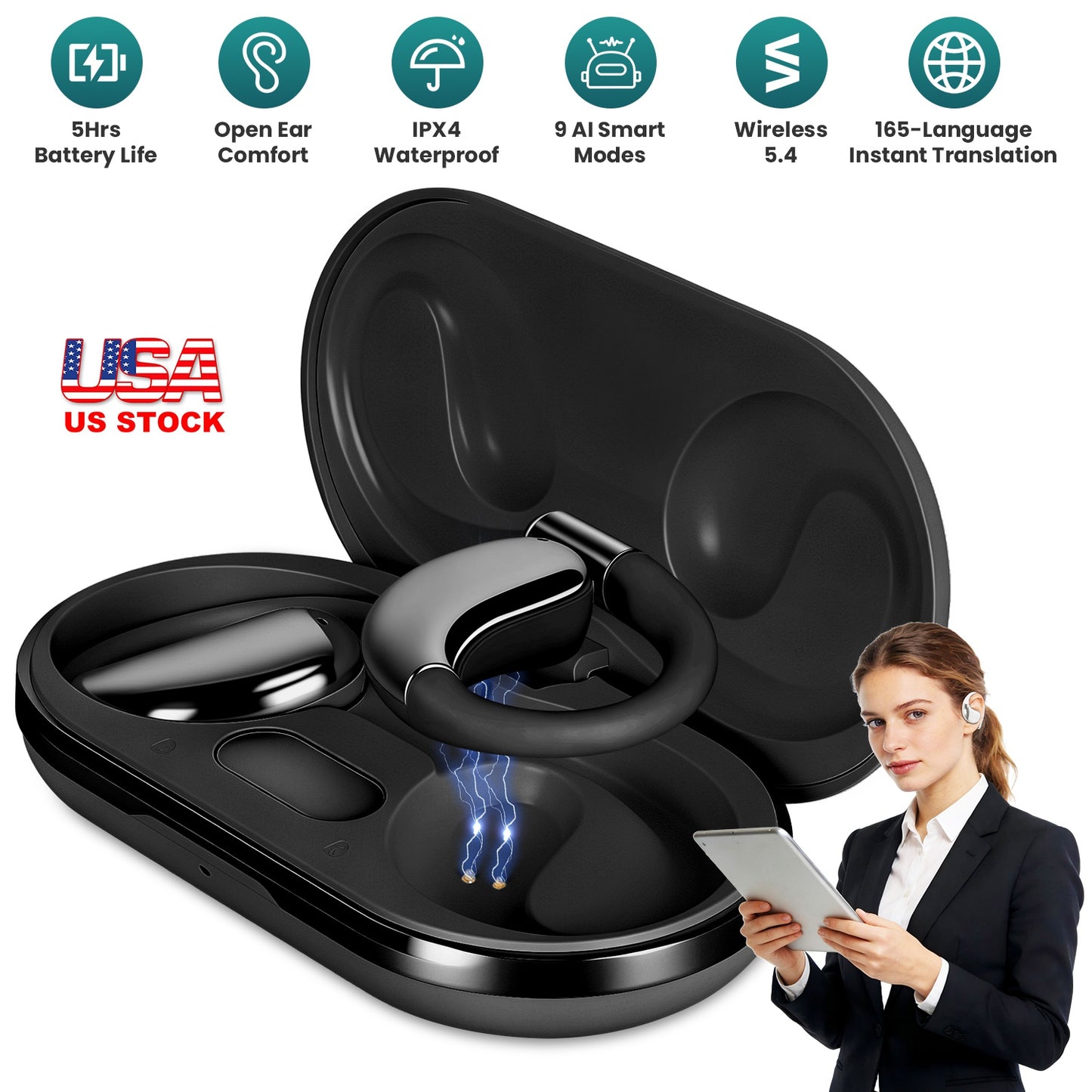 AI Translation Earbuds with 165 Languages & Real-Time Voice
