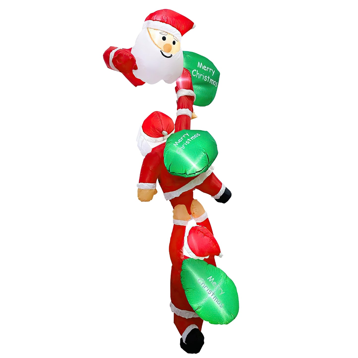 8FT Inflatable Climbing Santa Claus with LED Lights
