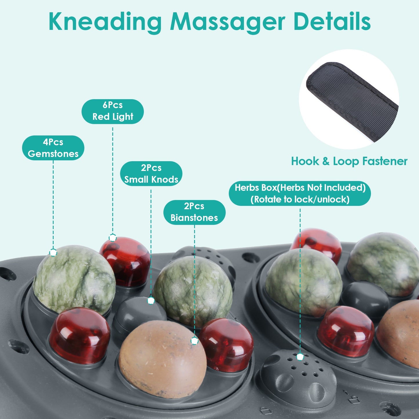 Abdominal Massager with Bian Stone, Red Light & Heat Therapy