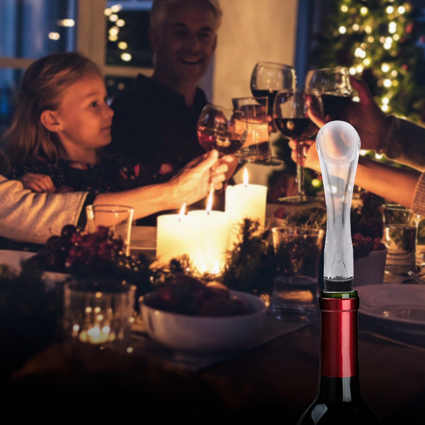 Wine Aerator Pourer with Drip Stopper and Air Intake System