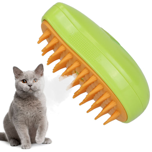 Cat Grooming Steam Brush with USB Rechargeable Battery