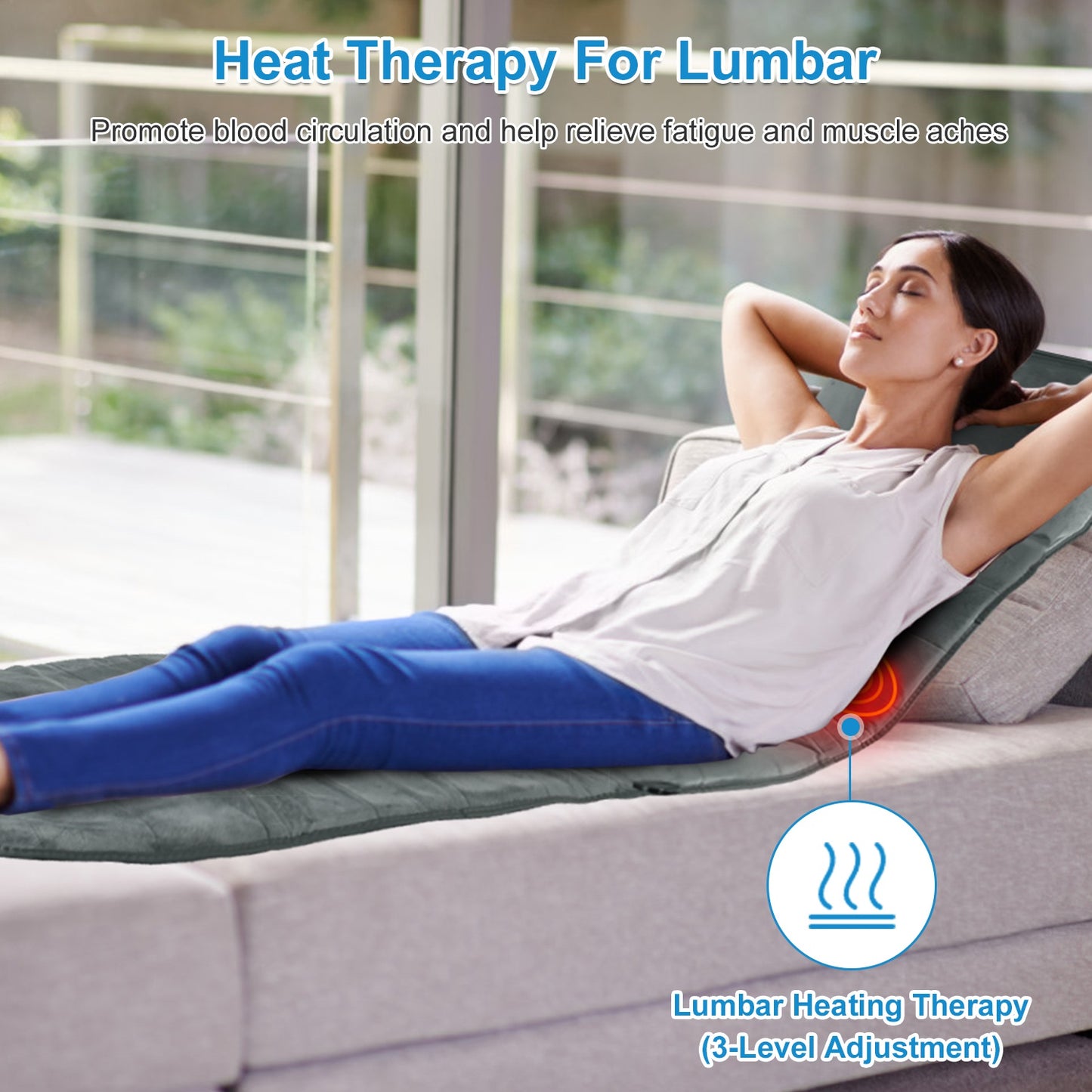 Full Body Electric Massage Mat with Heat and Vibration