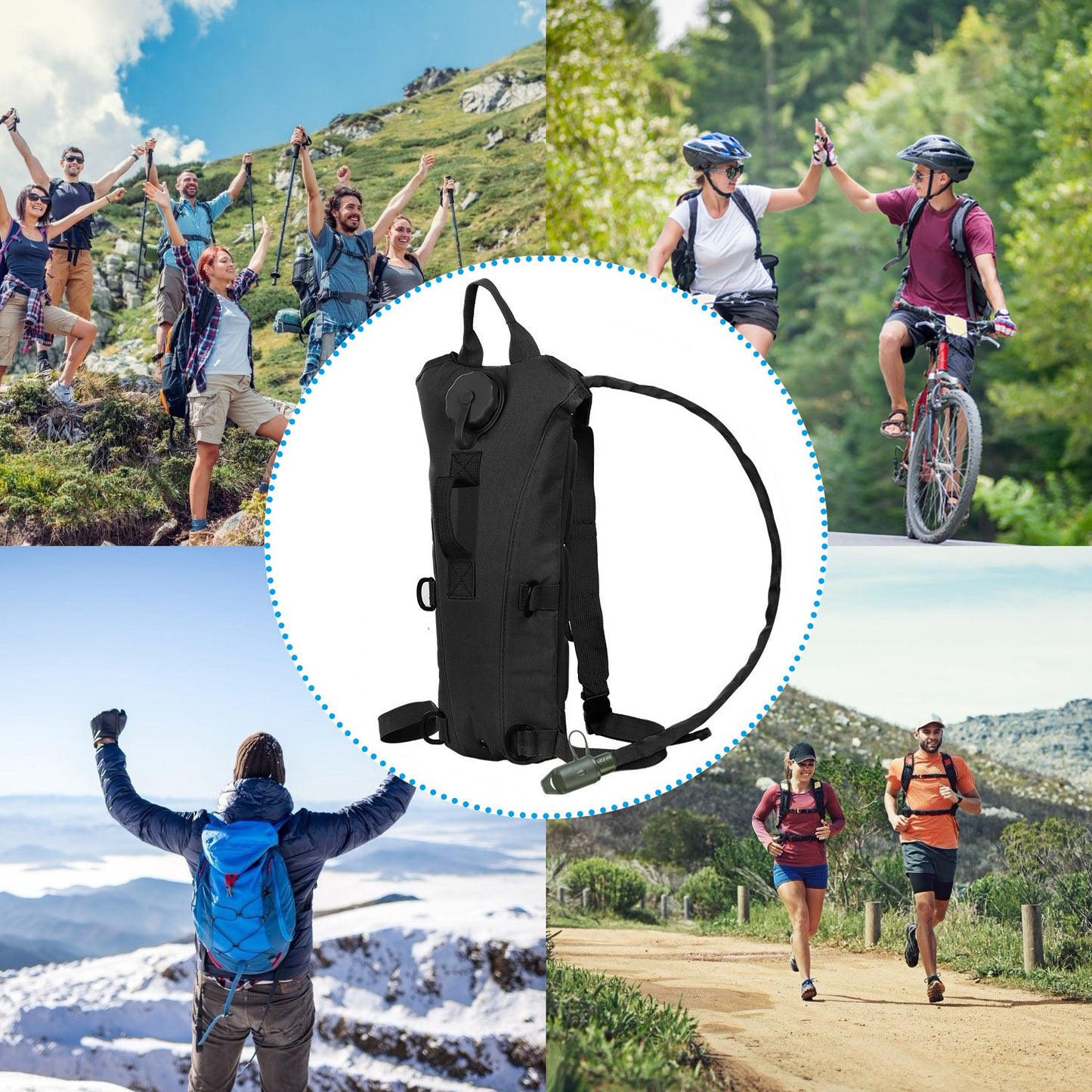 Tactical Hydration Pack with 3L Water Bladder