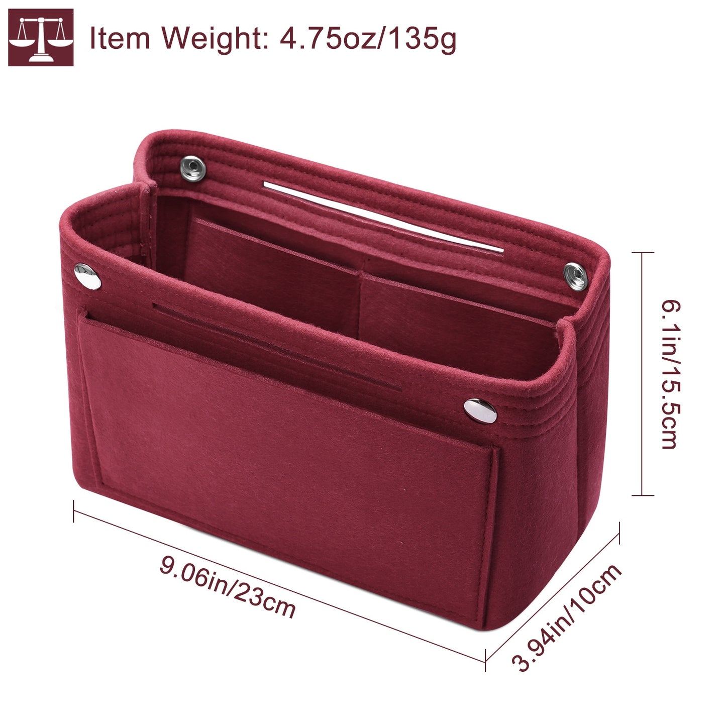 Felt Handbag Insert Organizer Purse