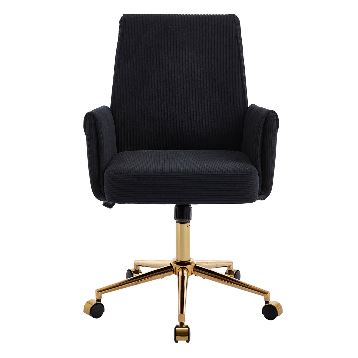 Mid-Back Velvet Office Chair with Memory Foam Cushion