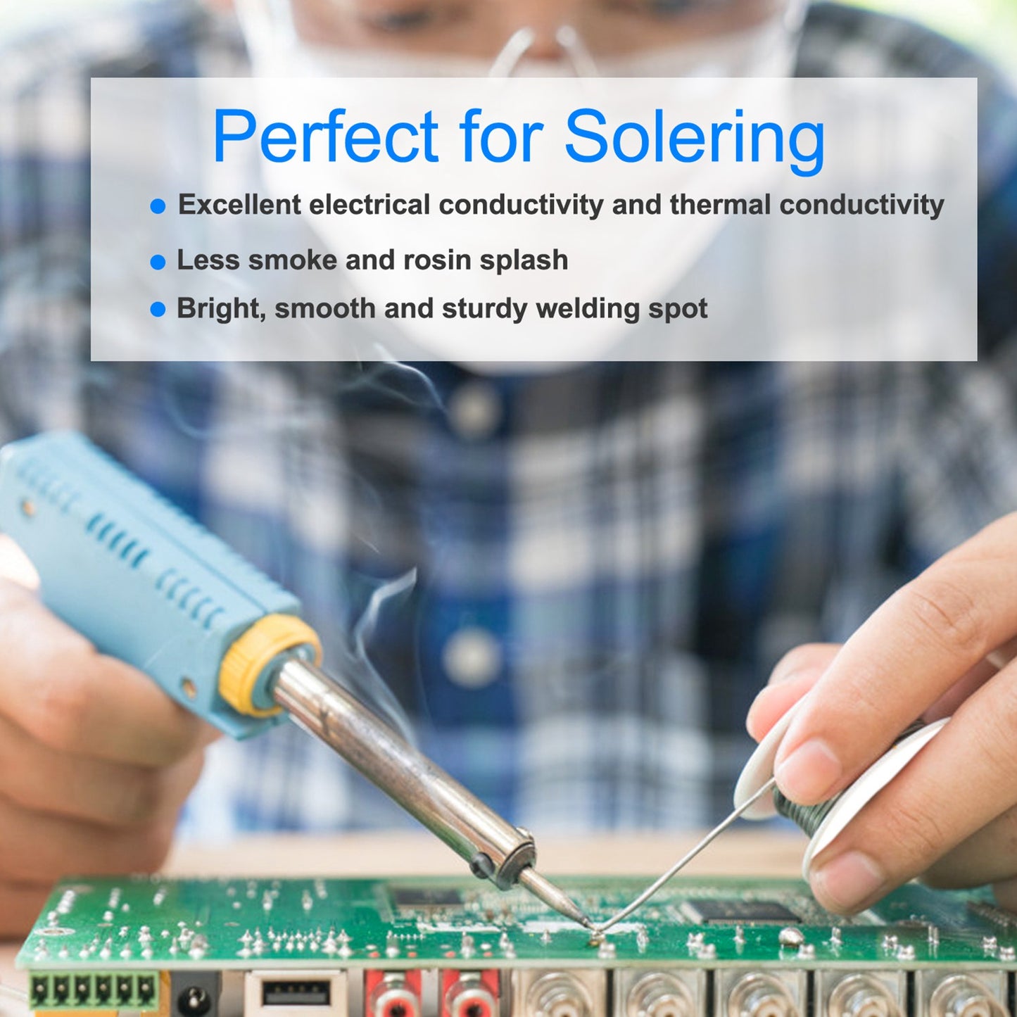 Soldering Wire 60/40 Tin Lead Rosin Core 0.8mm 1lb Spool