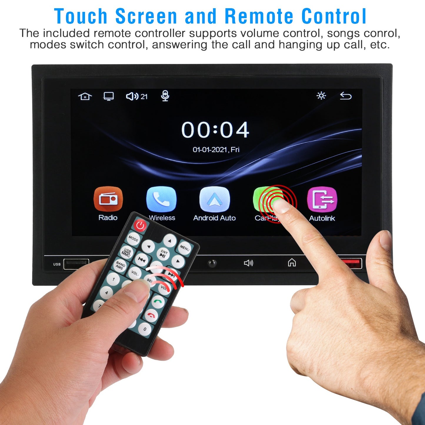 7 Inch Touchscreen Car MP5 Player with Bluetooth & Rear Camera