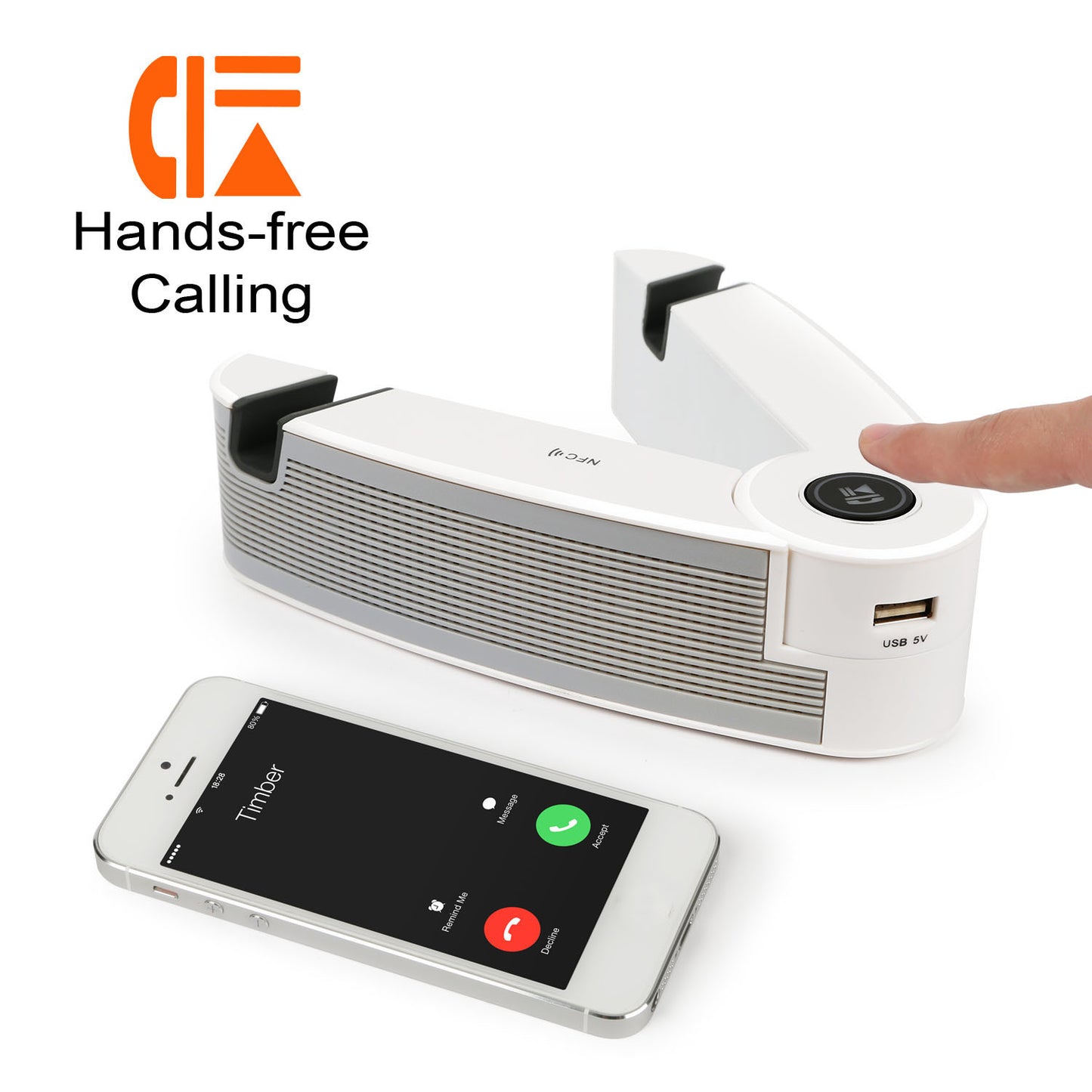 Wireless Bluetooth Speaker with NFC and Adjustable Stand