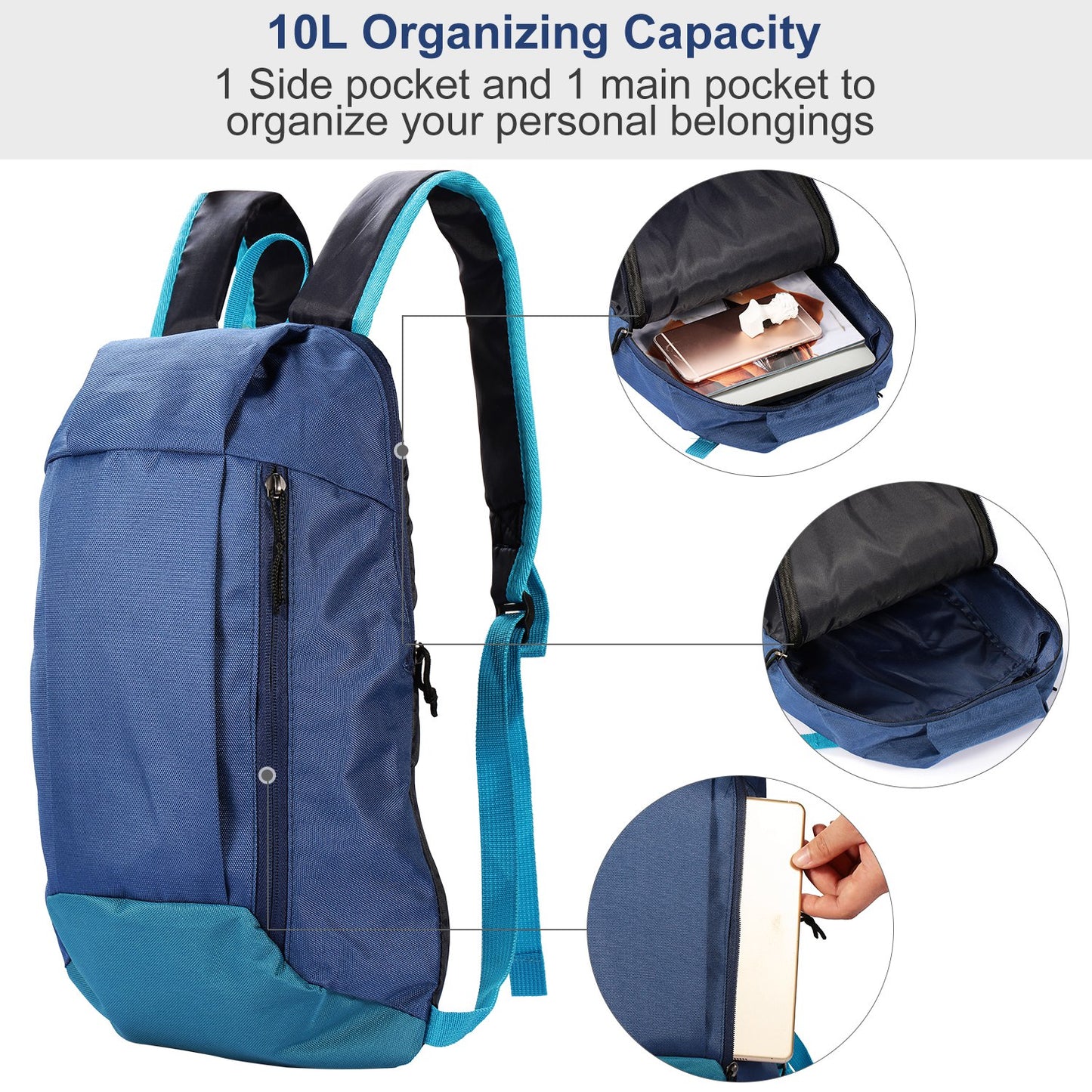 10L Waterproof Daypack for Hiking, Cycling & Travel