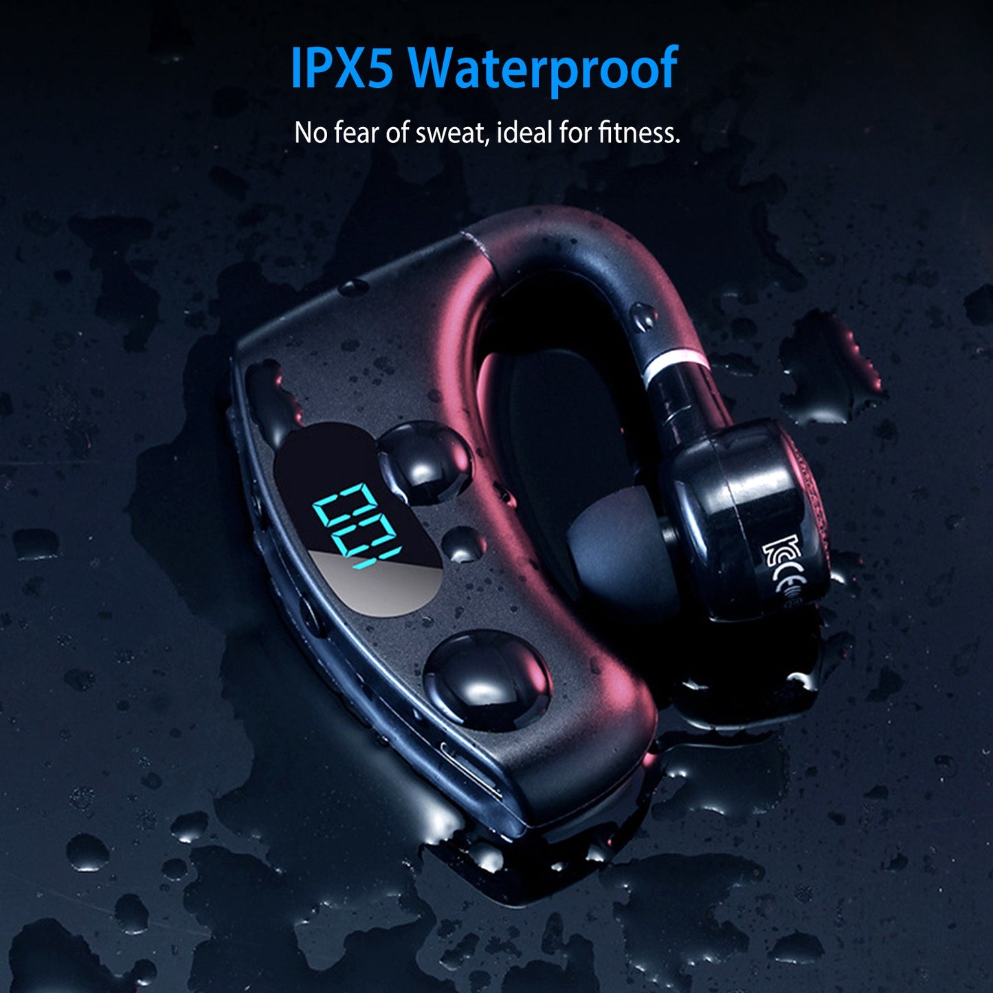Wireless Bluetooth Earpiece with 30-Hour Battery Life