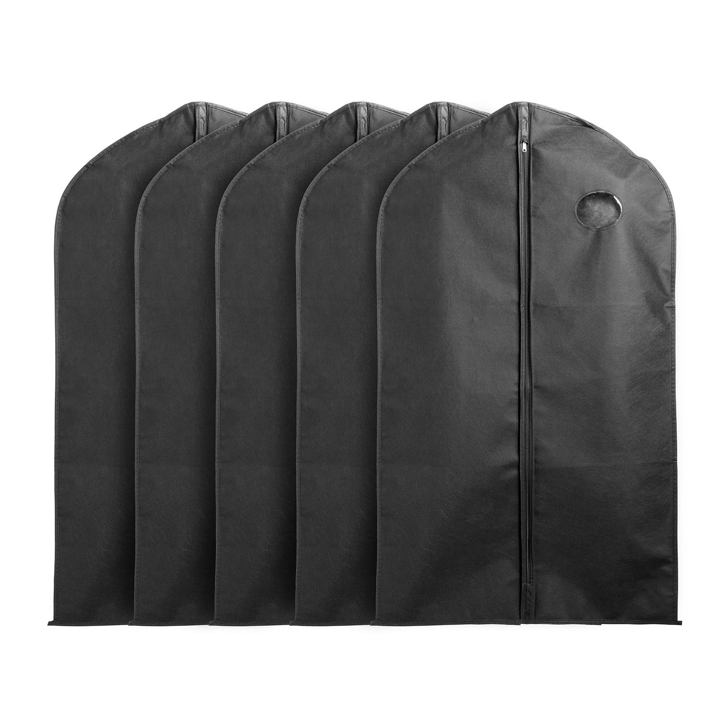 Garment Bags 39" with Zipper - 5 Pack Breathable Suit Covers