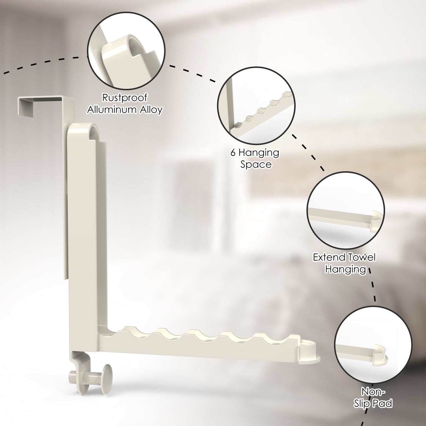 Over The Door Hanger Hooks - Foldable Drying Rack 2-Pack