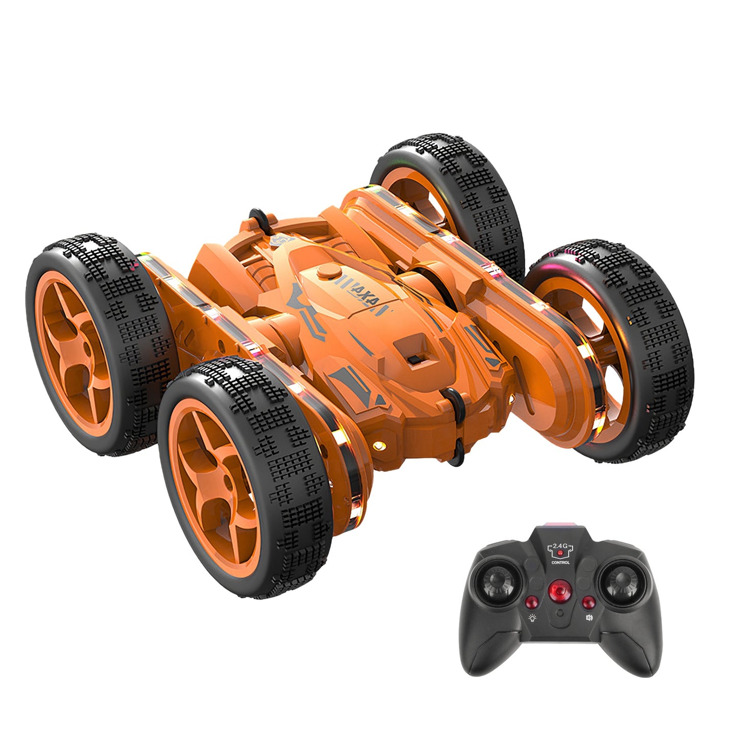RC Stunt Car with LED Lights & Music - 4WD Remote Control