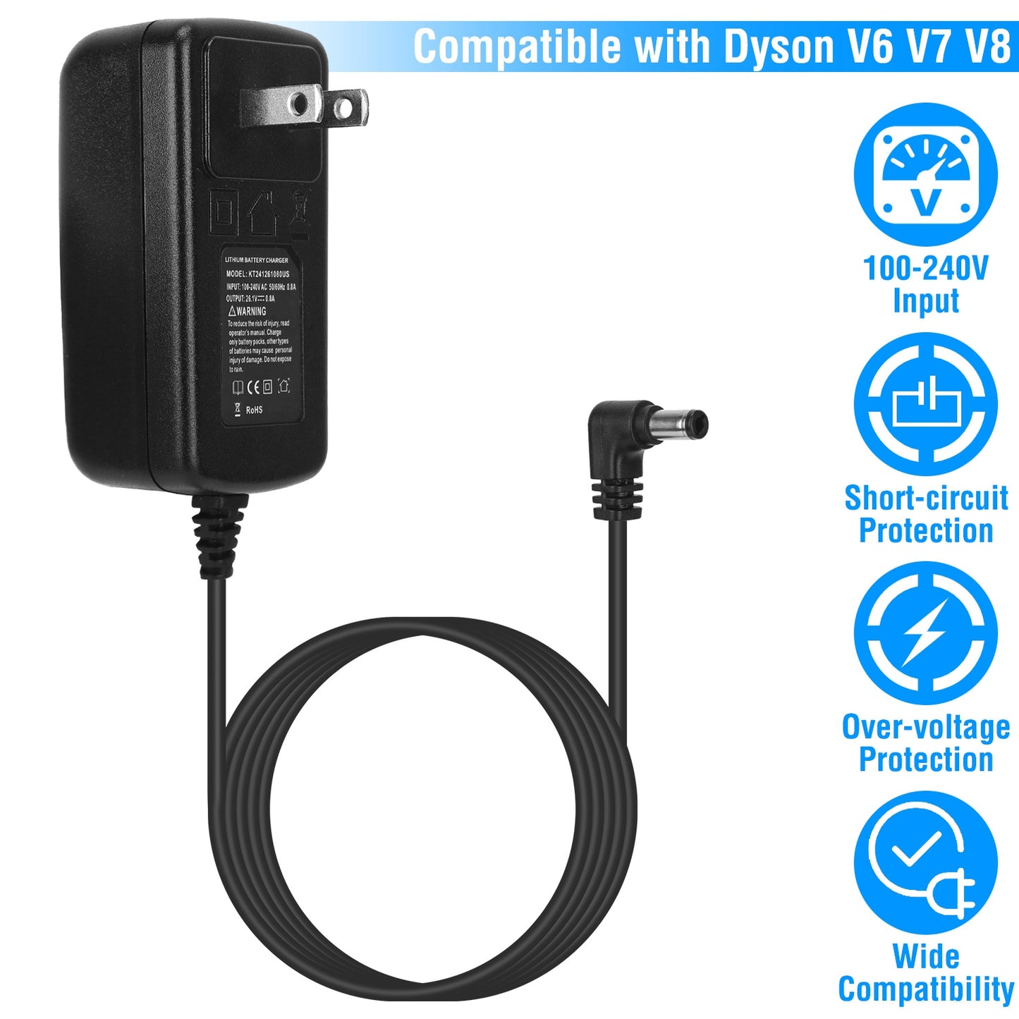 Dyson Vacuum Charger for V6 V7 V8 Series Cordless Models