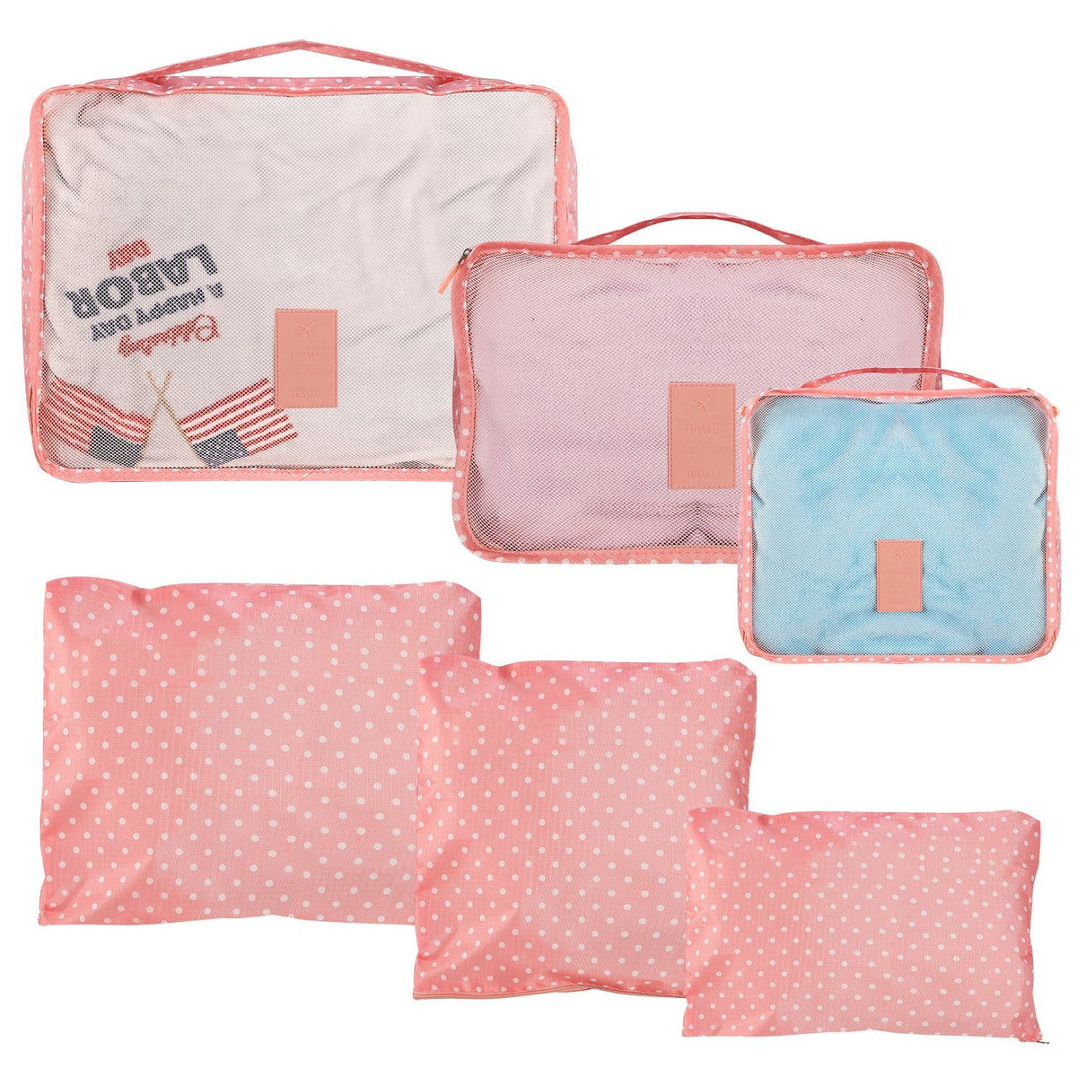 9Pcs Clothes Storage Bags Water-Resistant Travel Luggage Organizer Clothing Packing Cubes for Blouse Hosiery Stocking Underwear
