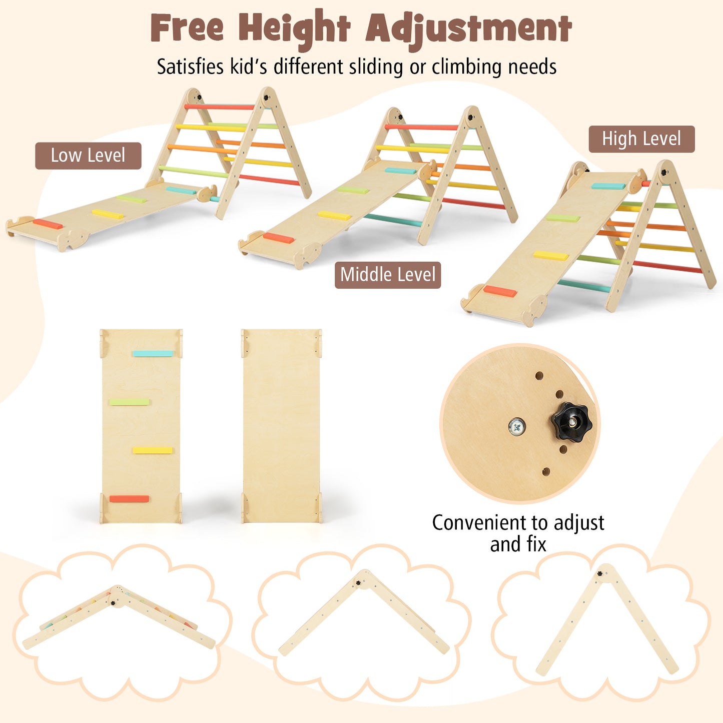 7-in-1 Toddler Climbing Toy Set with Table and Chair