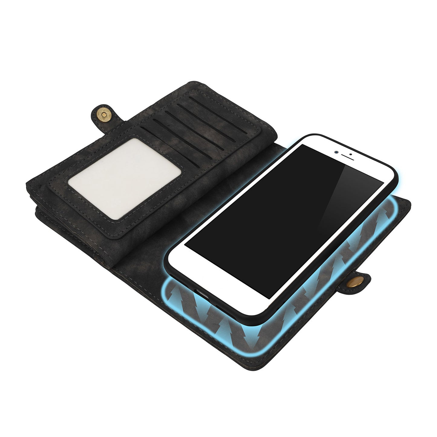 iPhone 6s Plus Wallet Case with Detachable Magnetic Cover