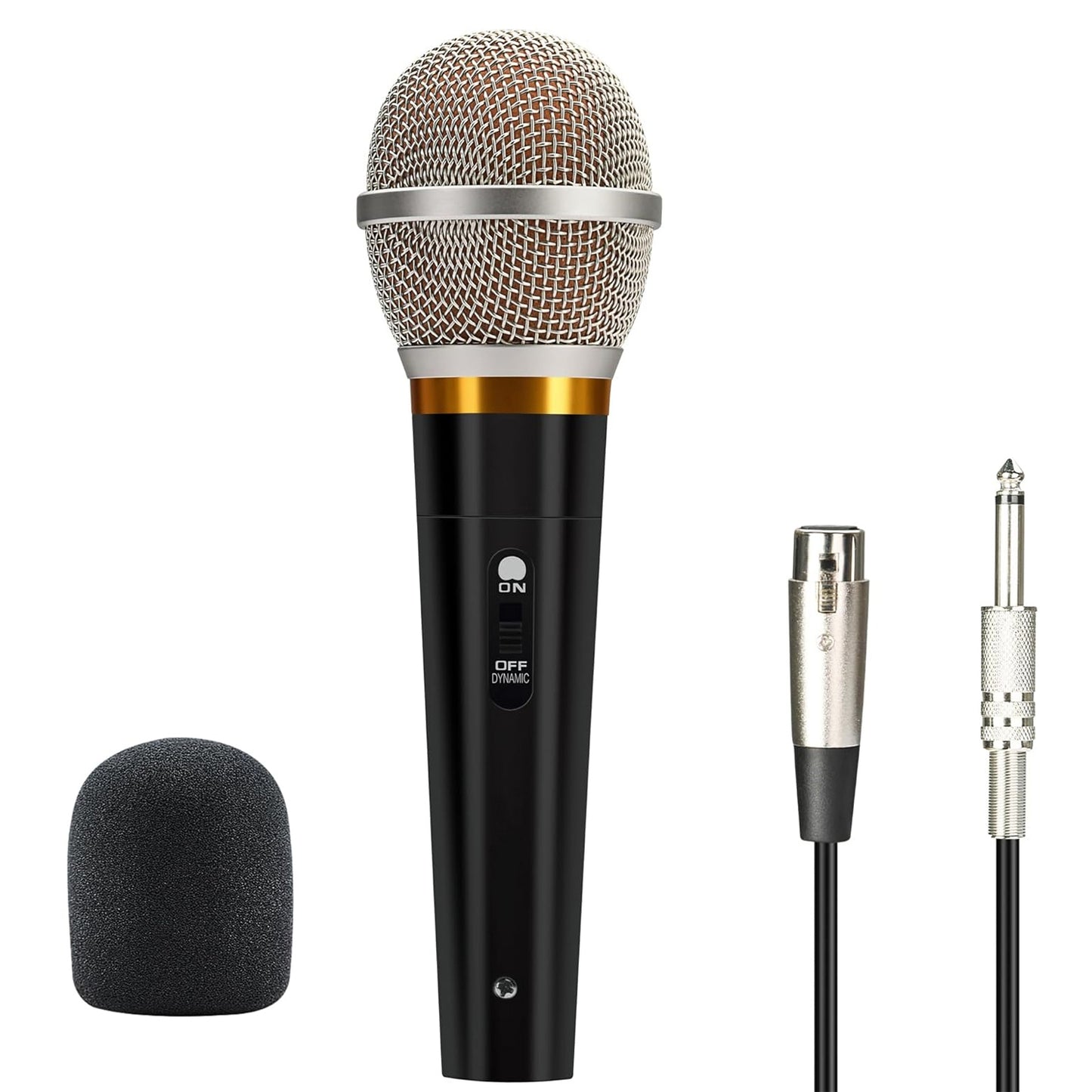 Dynamic XLR Microphone with 13ft Cable & On/Off Switch