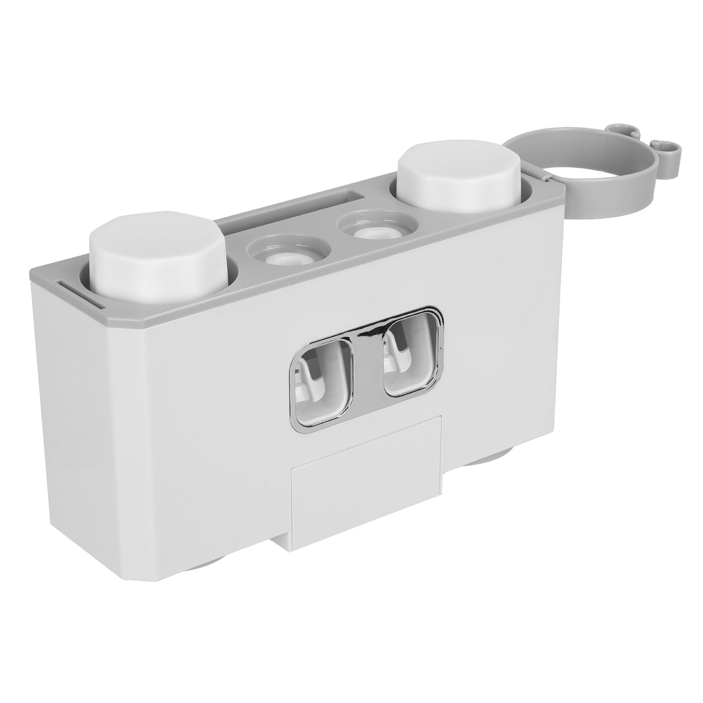 Wall Mount Toothbrush Holder with Automatic Toothpaste Dispenser