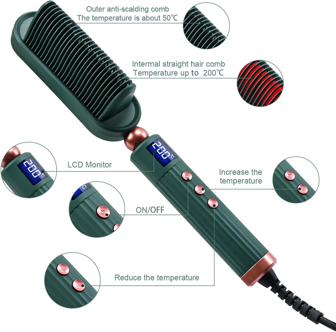 Electric Hair Straightener Hot Comb