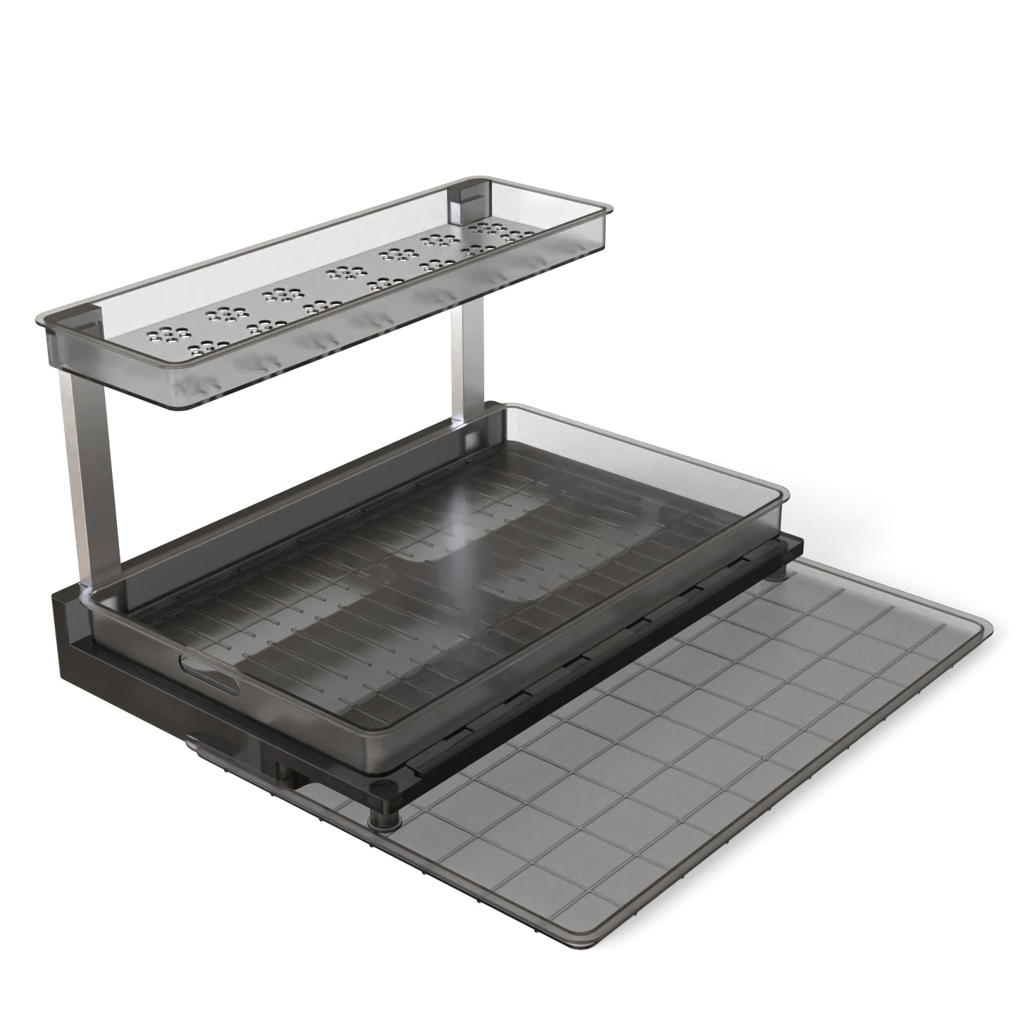 2-Tier Pull Out Under Sink Organizer with Sliding Drawer