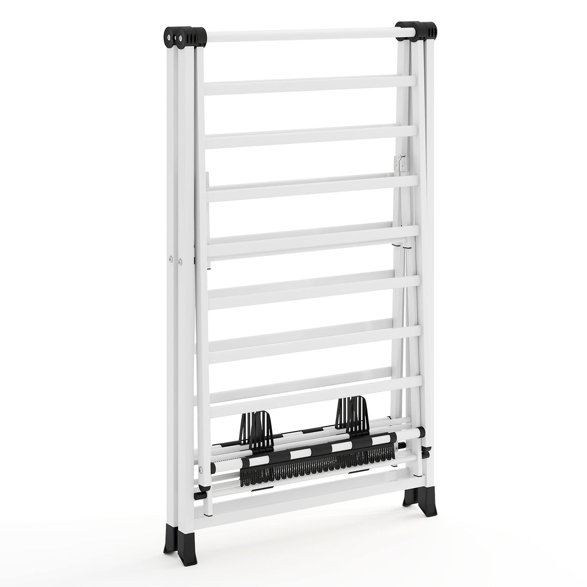 72.5 Inches Clothes Drying Rack with Height Adjustable Wings