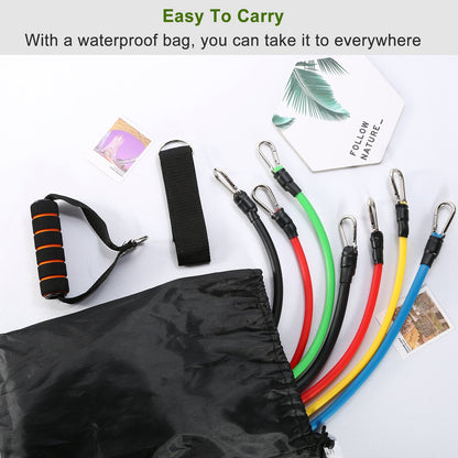 Resistance Bands Set 11-Piece with Door Anchor and Handles