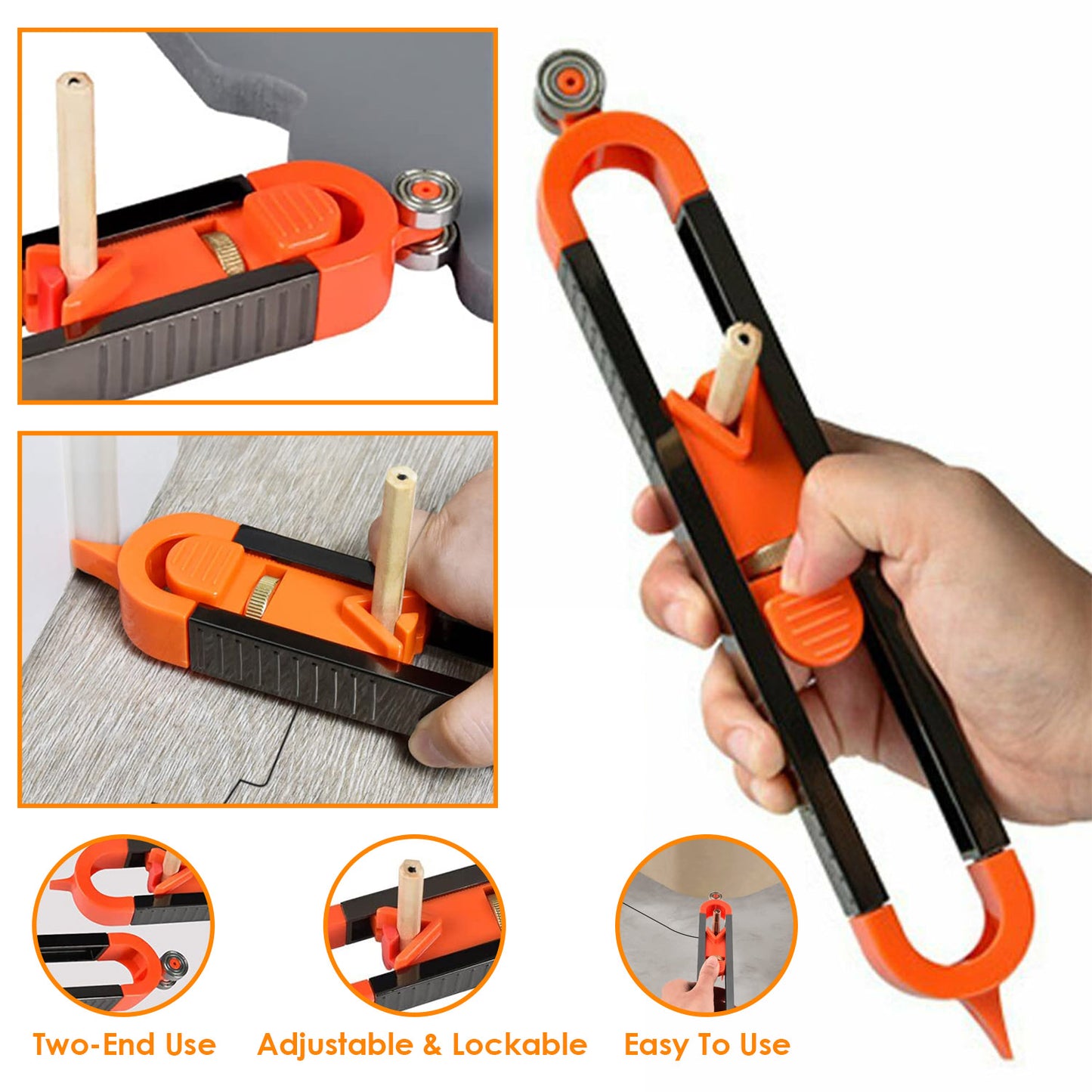 Contour Gauge with Lock for Precise Shape Duplication