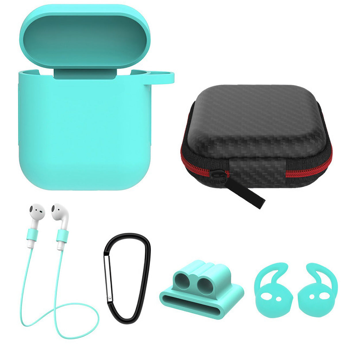AirPods 1/2 Silicone Case with Accessories Kit