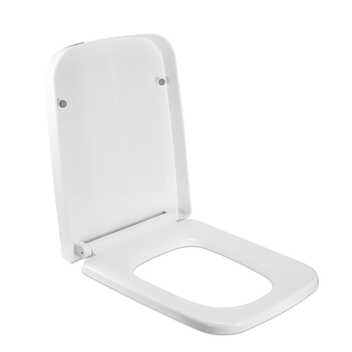 Square Toilet Seat with Quiet-Close and Quick-Release