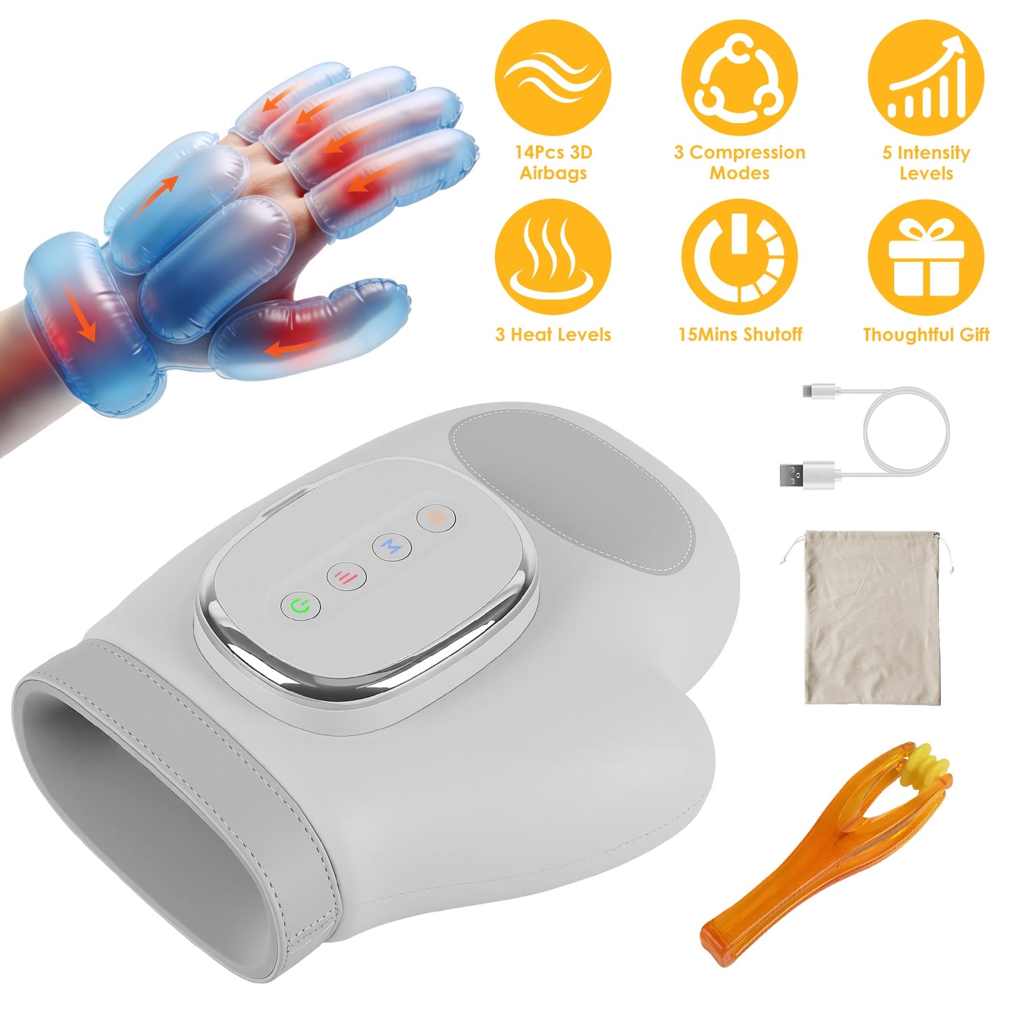 Cordless Hand Massager with Heat & Air Compression