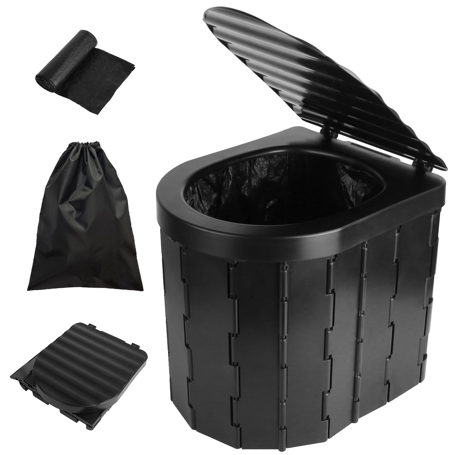 6.18 Gallon Trash Bags - 48 Count Black Unscented Liners