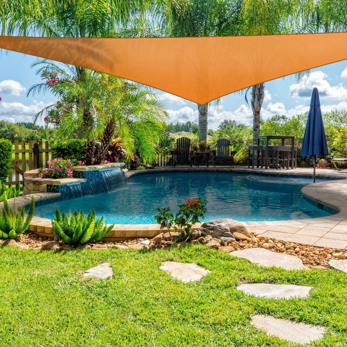 Triangle Shade Sail Canopy - Waterproof Outdoor Sun Shelter