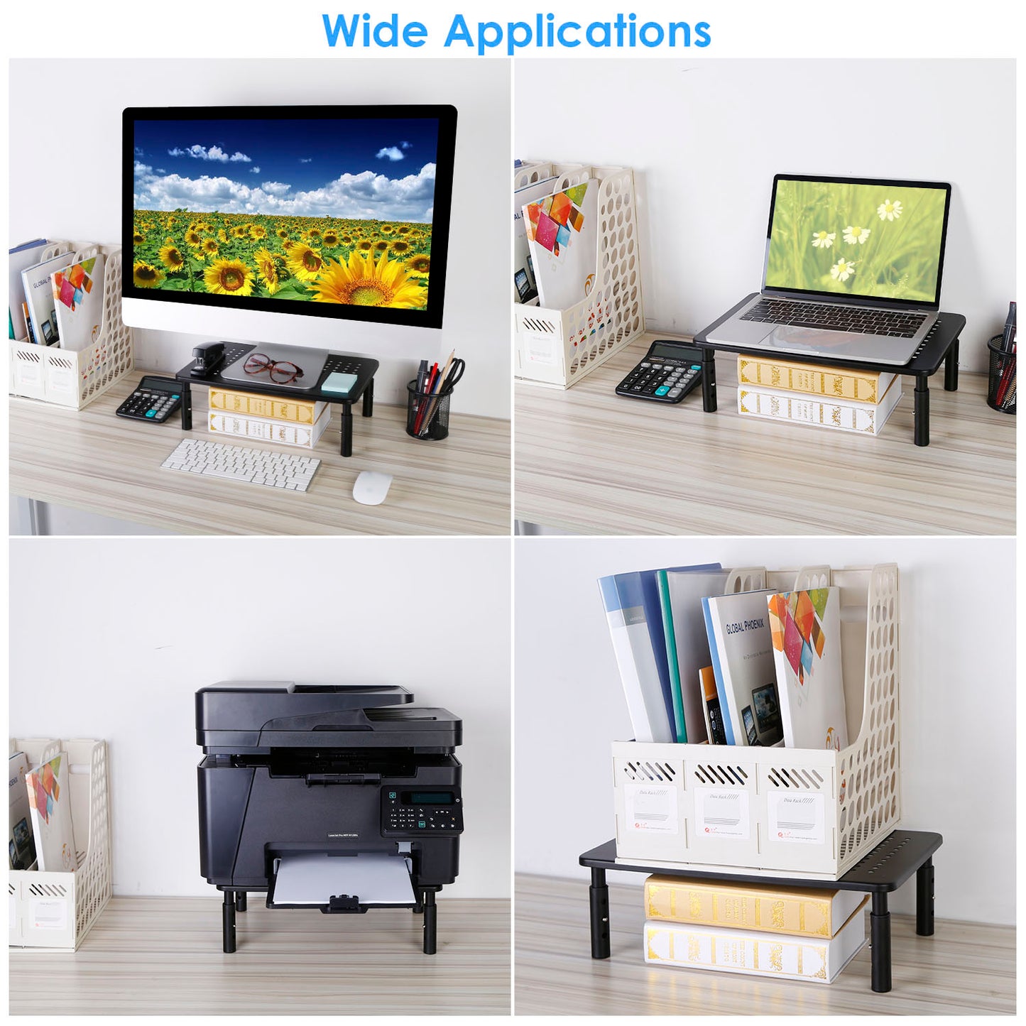 Monitor Stand Riser with 3 Adjustable Heights & Ventilation