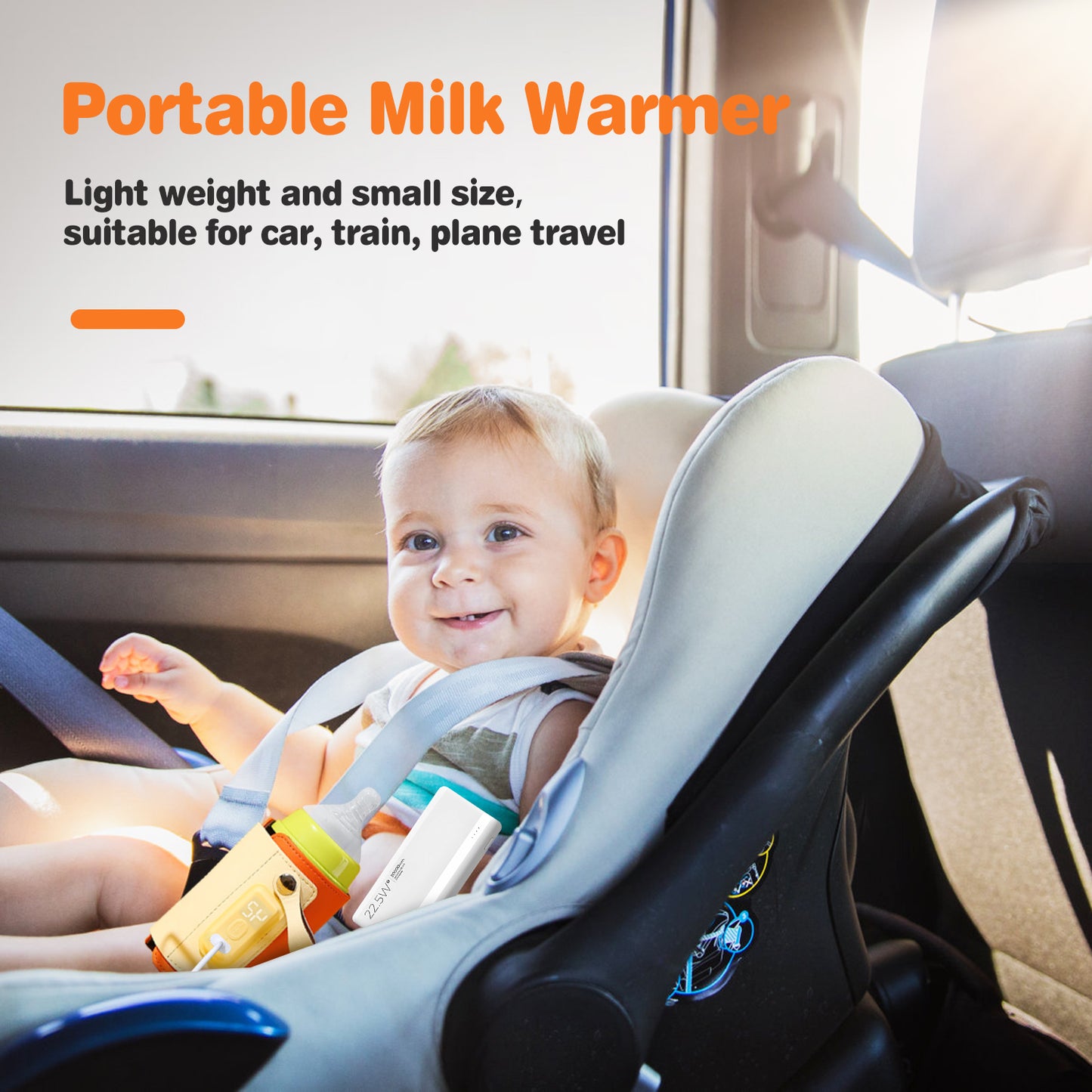 Portable Baby Bottle Warmer with 5 Temperature Settings