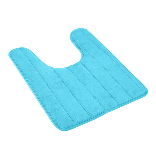 U-Shaped Bathroom Rug Non-Slip Contour Toilet Mat 23.6x19.7in