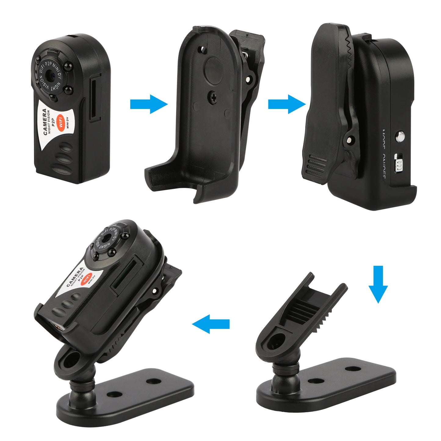 Mini WiFi Surveillance Camera with Night Vision & Audio