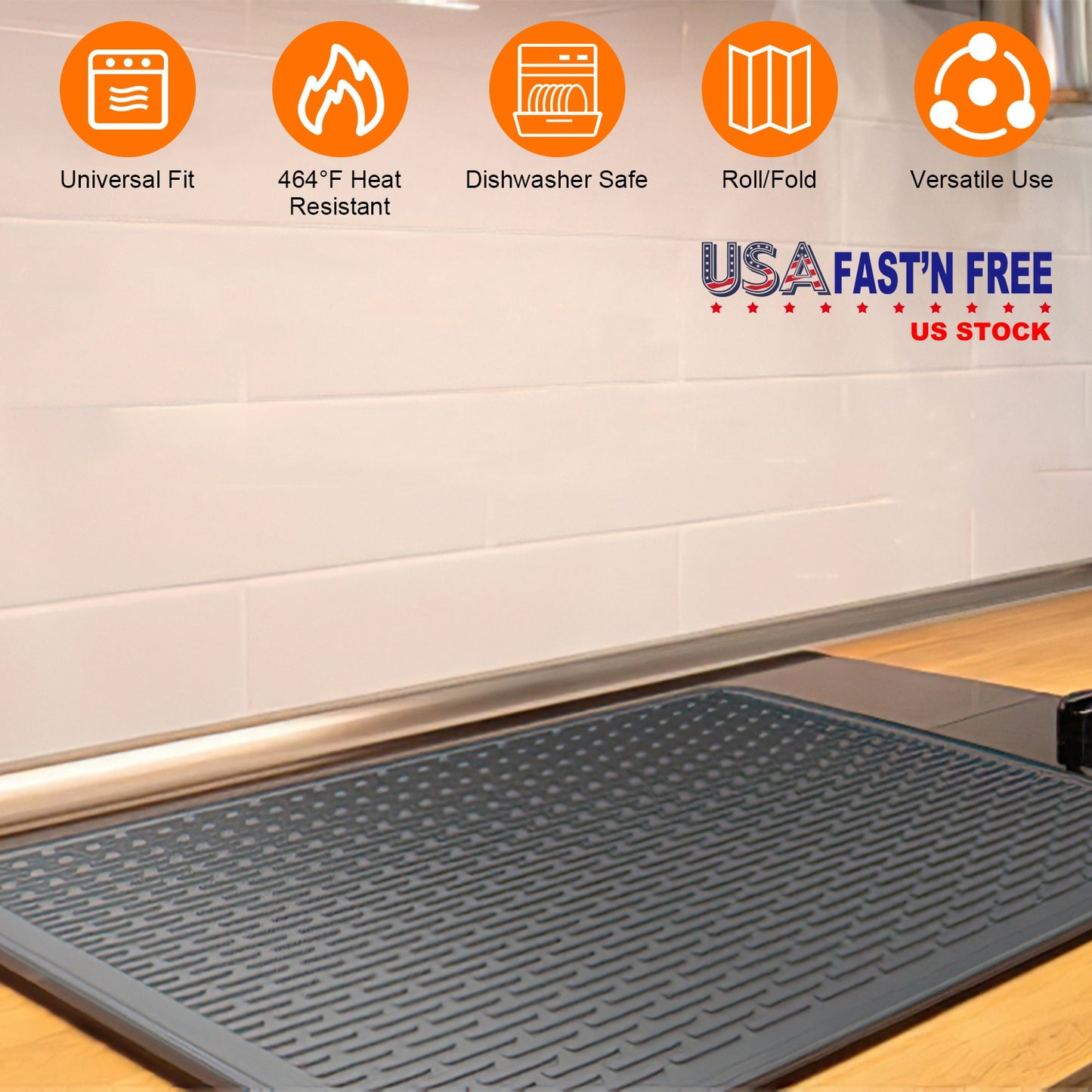 Silicone Stove Top Cover - 28x20in Heat Resistant Mat