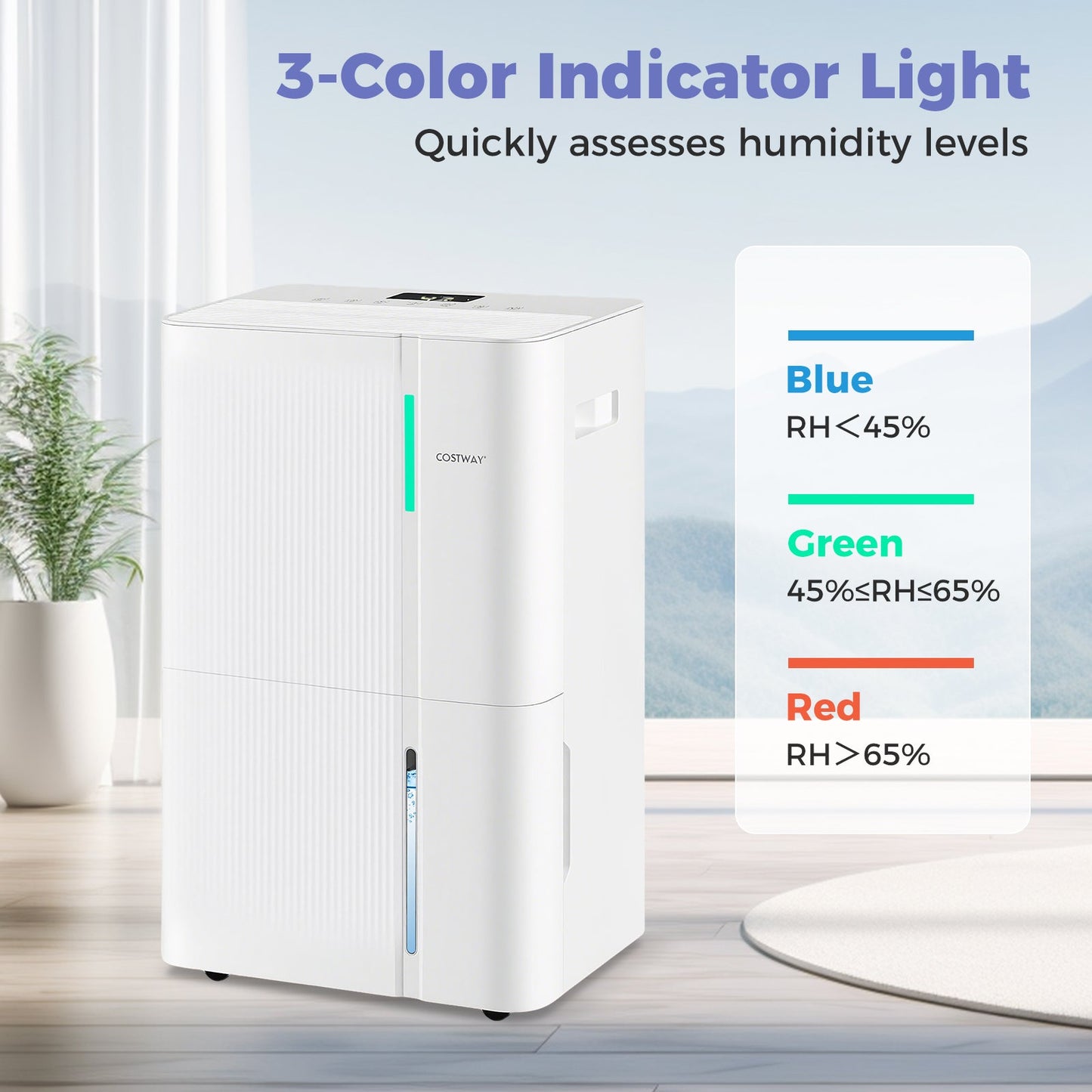 74/96 Pints Dehumidifier for Home 4500/5500 Sq. Ft Dehumidifier with 3 Modes
