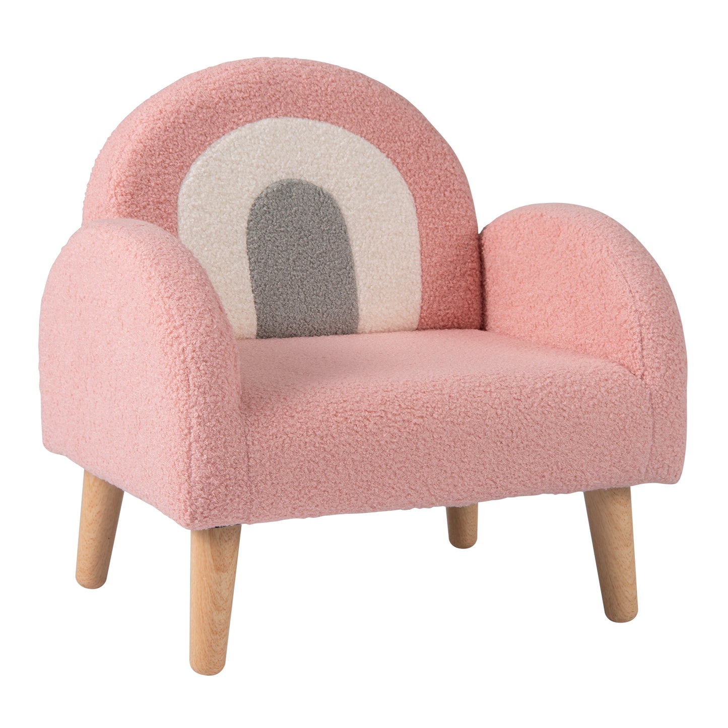 Kids Armchair with Backrest and Armrests - Pink