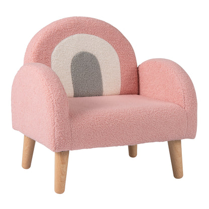 Kids Armchair with Backrest and Armrests - Pink