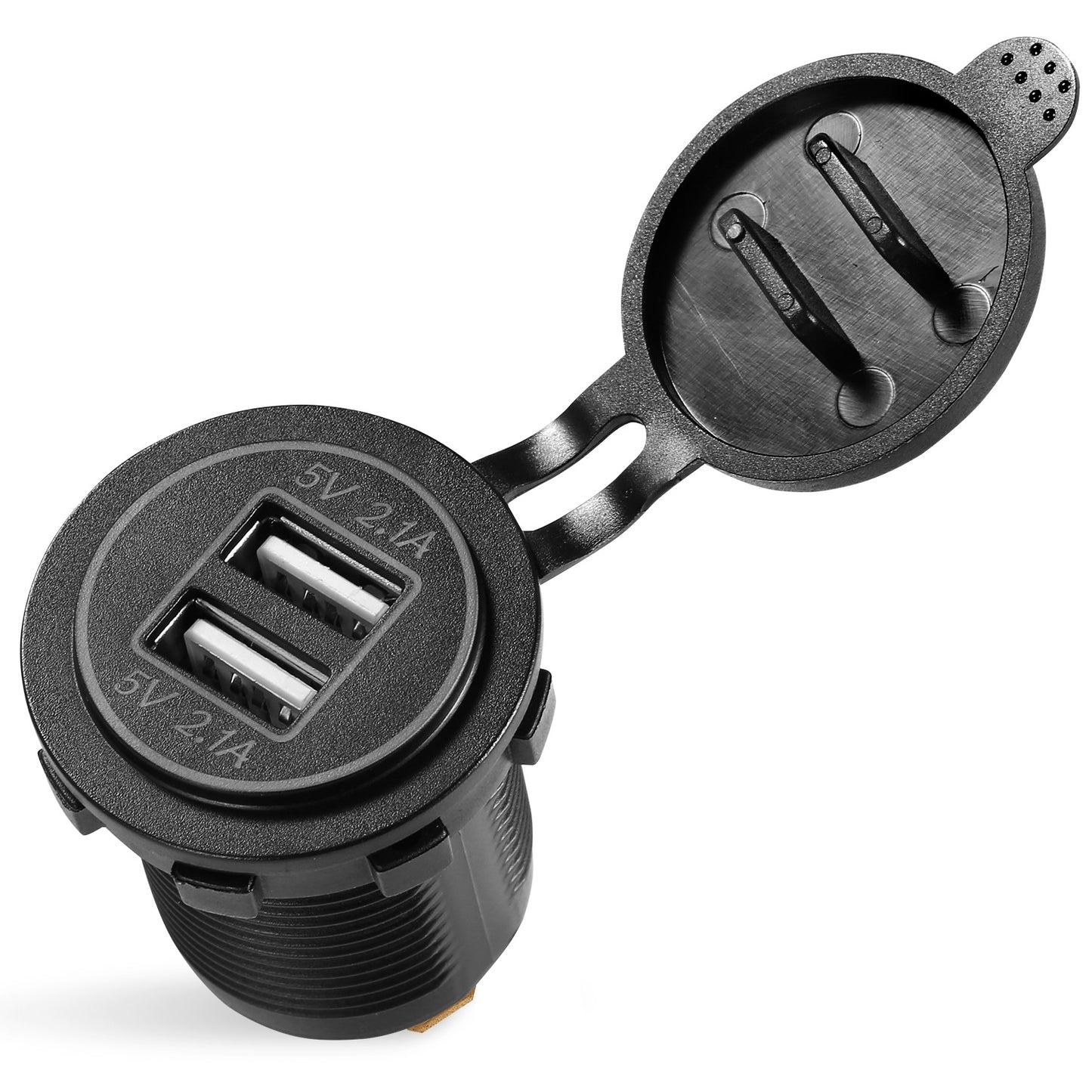 Dual USB Car Charger 12-24V Waterproof Cigarette Lighter Socket