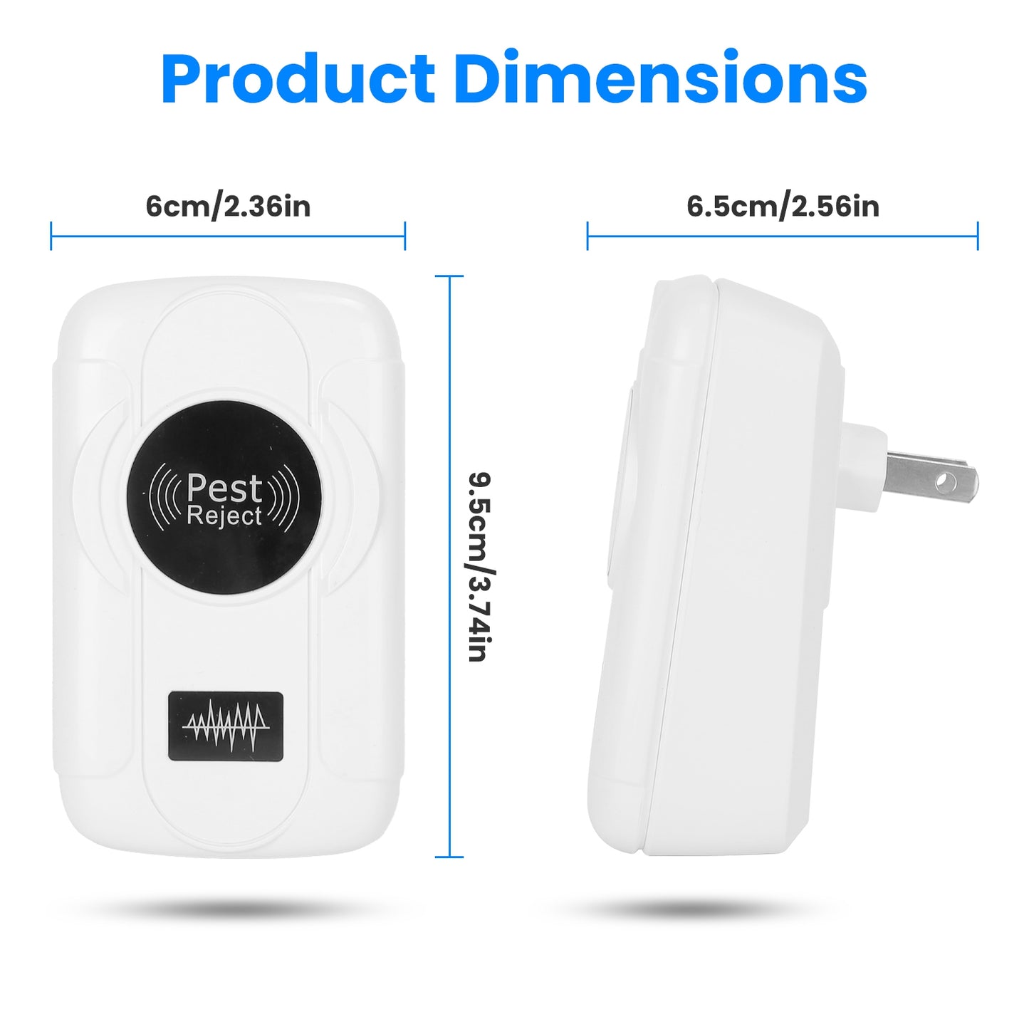 Ultrasonic Pest Repeller 6-Pack Indoor Plug-In Bug Control