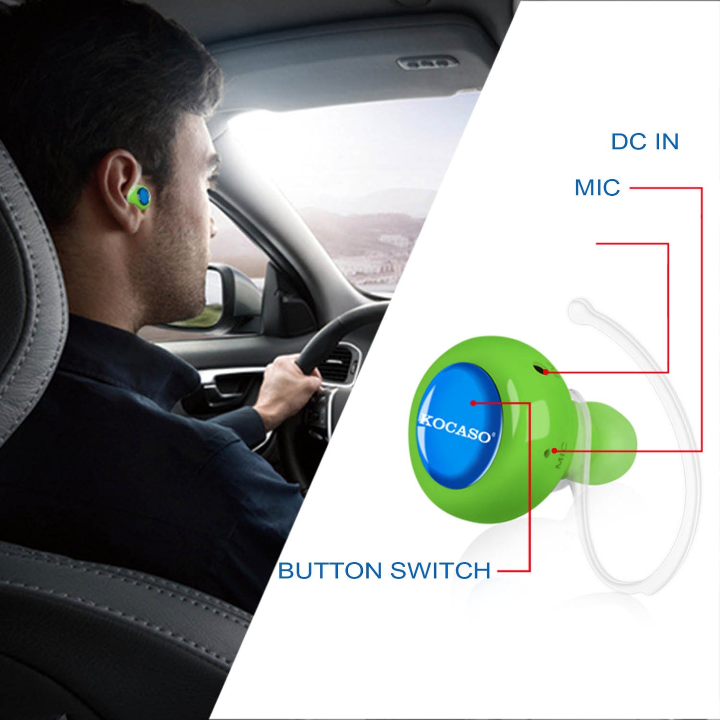 Mini Wireless Bluetooth Headset V3.0 - Pink