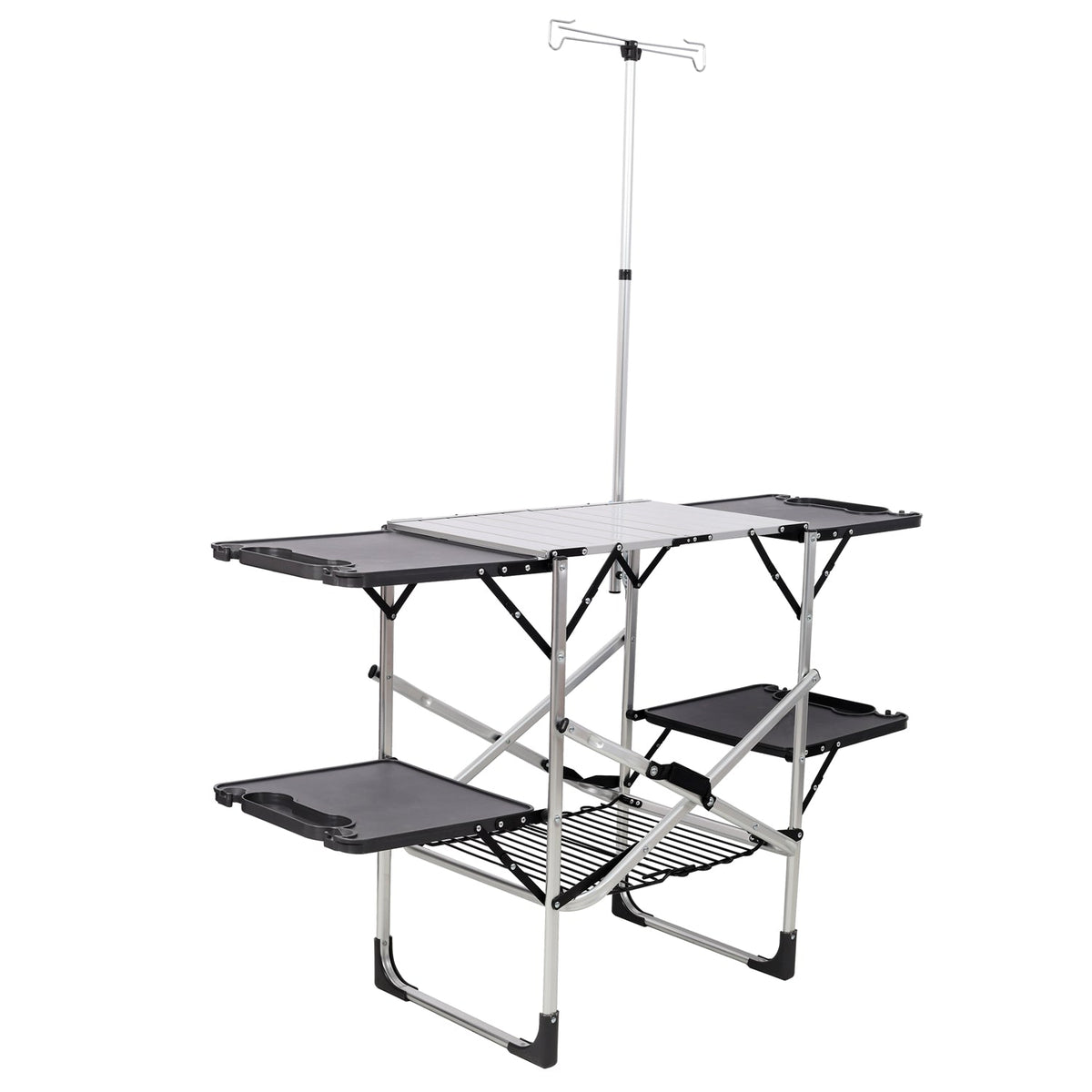 Folding Camping Kitchen Table with Heat-Resistant Top