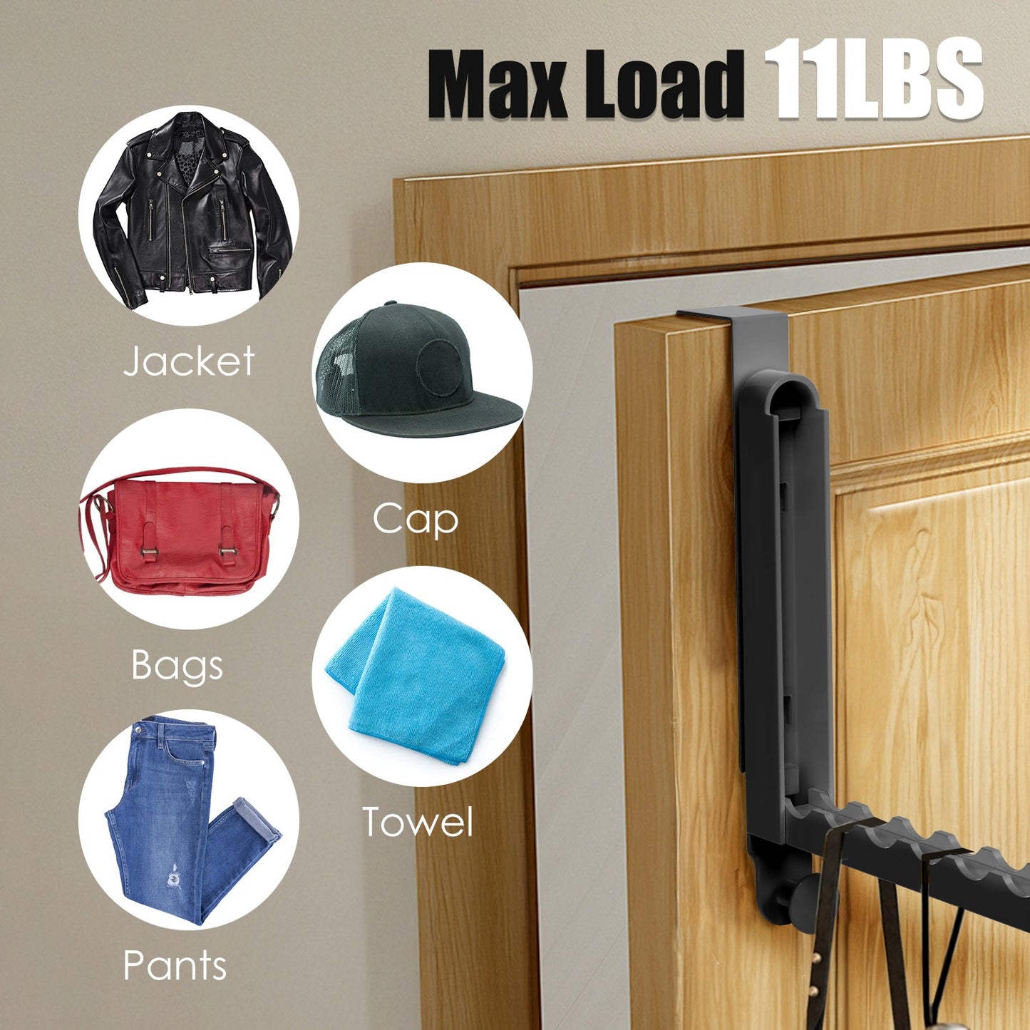 Over The Door Hanger Hooks - Foldable Drying Rack 2-Pack